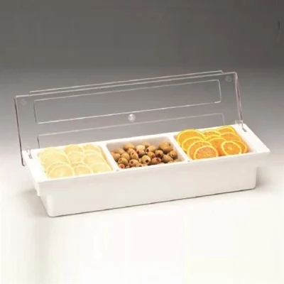 Zicco Zcp 303 3 Lü Polikarbonat Kapaklı Bar Konteyner Beyaz 50x16x9,5 Cm