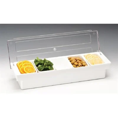 Zicco Zcp 305 5 Li Polikarbonat Kapaklı Bar Konteyner Beyaz 50x16x9,5 Cm