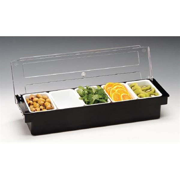Zicco Zcp 305 5 Li Polikarbonat Kapaklı Bar Konteyner Siyah 50x16x9,5 Cm