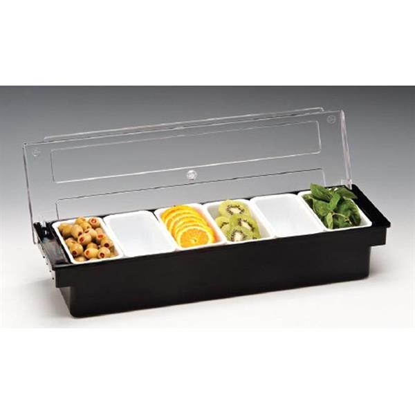 Zicco Zcp 306 6 Lı Polikarbonat Kapaklı Bar Konteyner Siyah 50x16x9,5 Cm