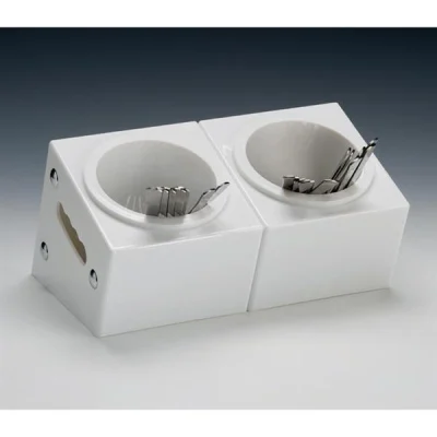 Zicco Zcp 341 2 Polikarbonat Gözlü Akrilik Çatal Kaşık Standı Beyaz 33x18x18 Cm