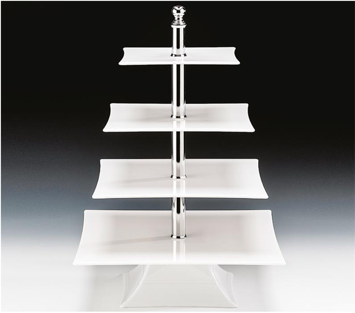 Zicco Zcp 633 Polycarbonat Tepsili 4  Katlı Teşhir Standı(20-25-30-35 Cm ) H:50 Cm