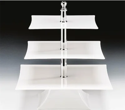Zicco Zcp 638 Polycarbonat Tepsili 3  Katlı Teşhir Standı(25-30-35 Cm ) H: 44 Cm