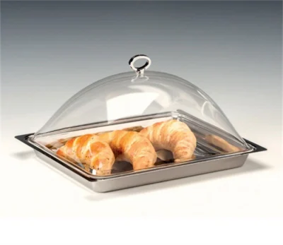 Zicco Zcp 715 Akrilik Kapaklı Çelik Altlı Fanus Gn 1/2 30X36 H 17 Cm