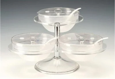 Zicco Zcp 730 3 Lü Polycarbonat Kaseli Kapaklı Teşhir Standı 54X50X H 30 Cm