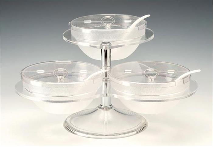 Zicco Zcp 730 3 Lü Polycarbonat Kaseli Kapaklı Teşhir Standı 54X50X H 30 Cm