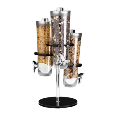 Zicco Zcp 842 3 Lü Akrilik Standlı Döner Cornflakes Aleti 26x26x54 Cm