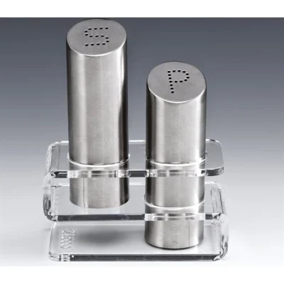 Zicco Zkc 1610-T Akrilik Standlı Tuzluk Biberlik Takımı 15 Cm